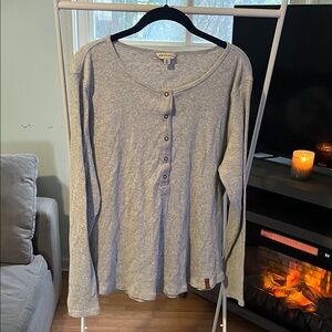 FRYE AND CO. Heather Gray Ribbed Top